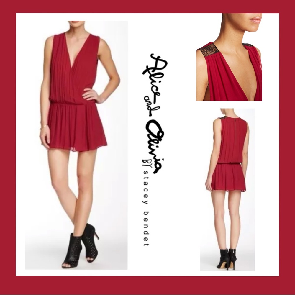 Alice and Olivia Pat Drop Waist Silk Dress size 0